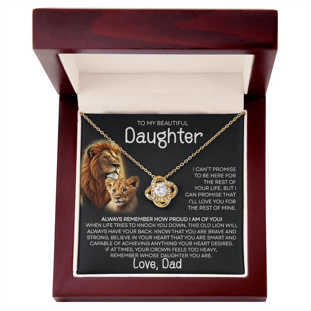 To My Beautiful Daughter - Promise - From Dad - Love Knot Necklace Gifts For Daughter Daughter Gifts Daughter Necklace Daughter Birthday