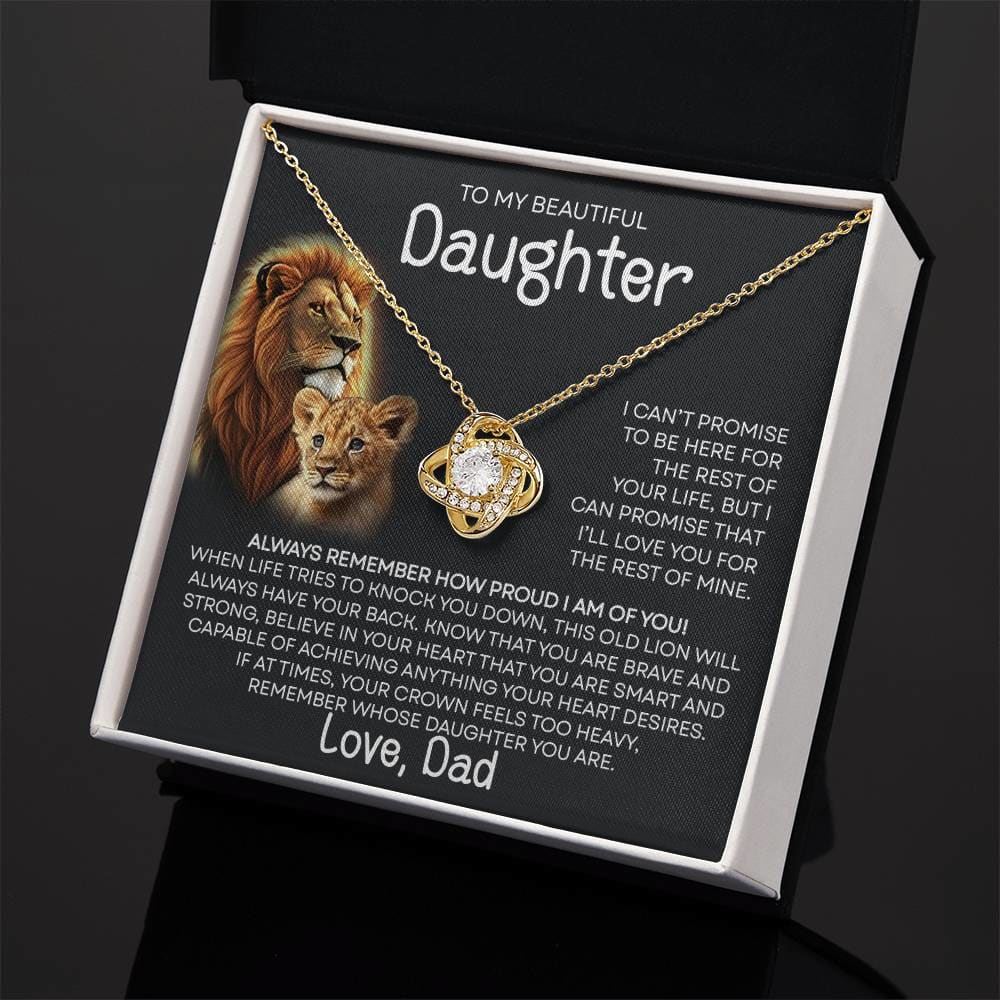 To My Beautiful Daughter - Promise - From Dad - Love Knot Necklace Gifts For Daughter Daughter Gifts Daughter Necklace Daughter Birthday