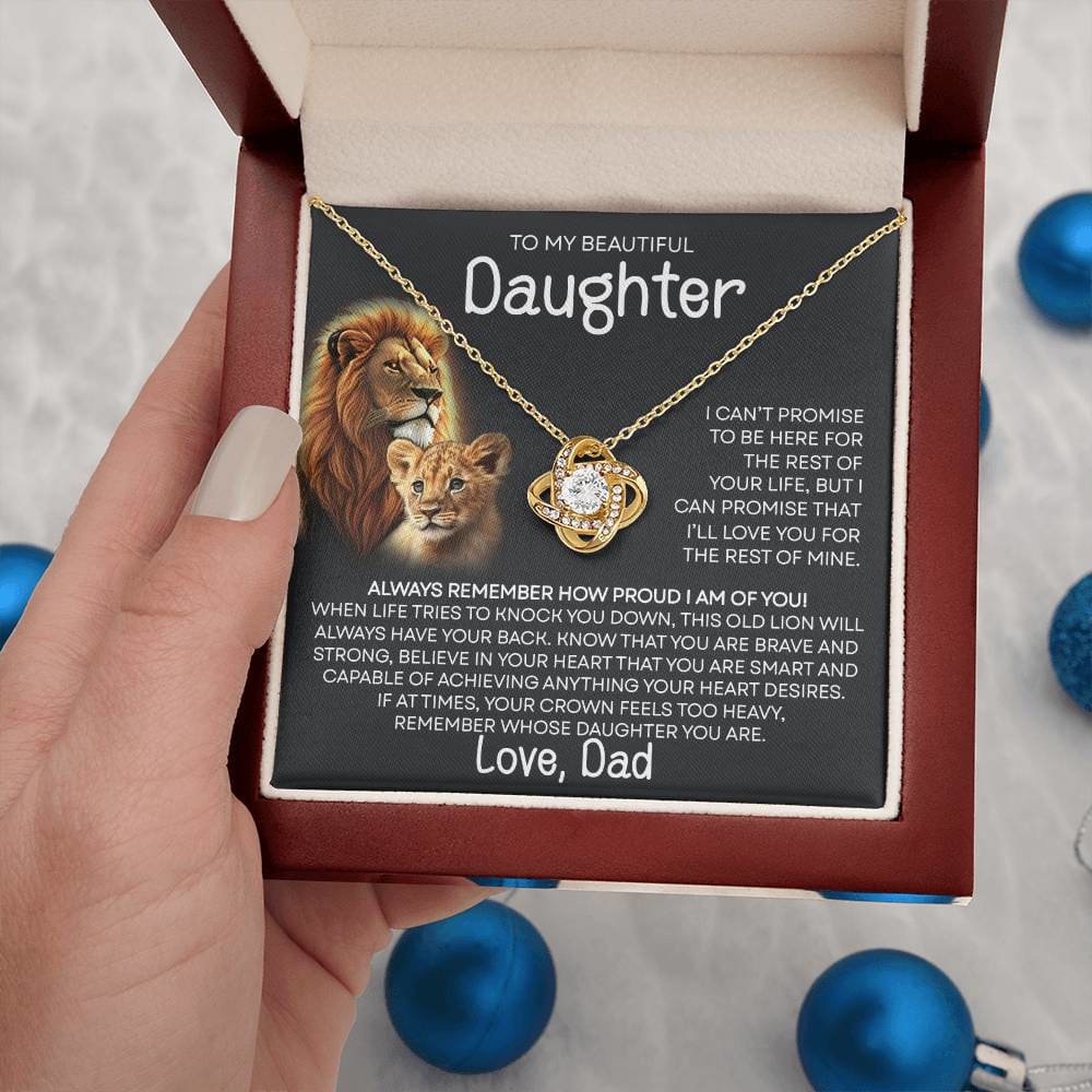 To My Beautiful Daughter - Promise - From Dad - Love Knot Necklace Gifts For Daughter Daughter Gifts Daughter Necklace Daughter Birthday
