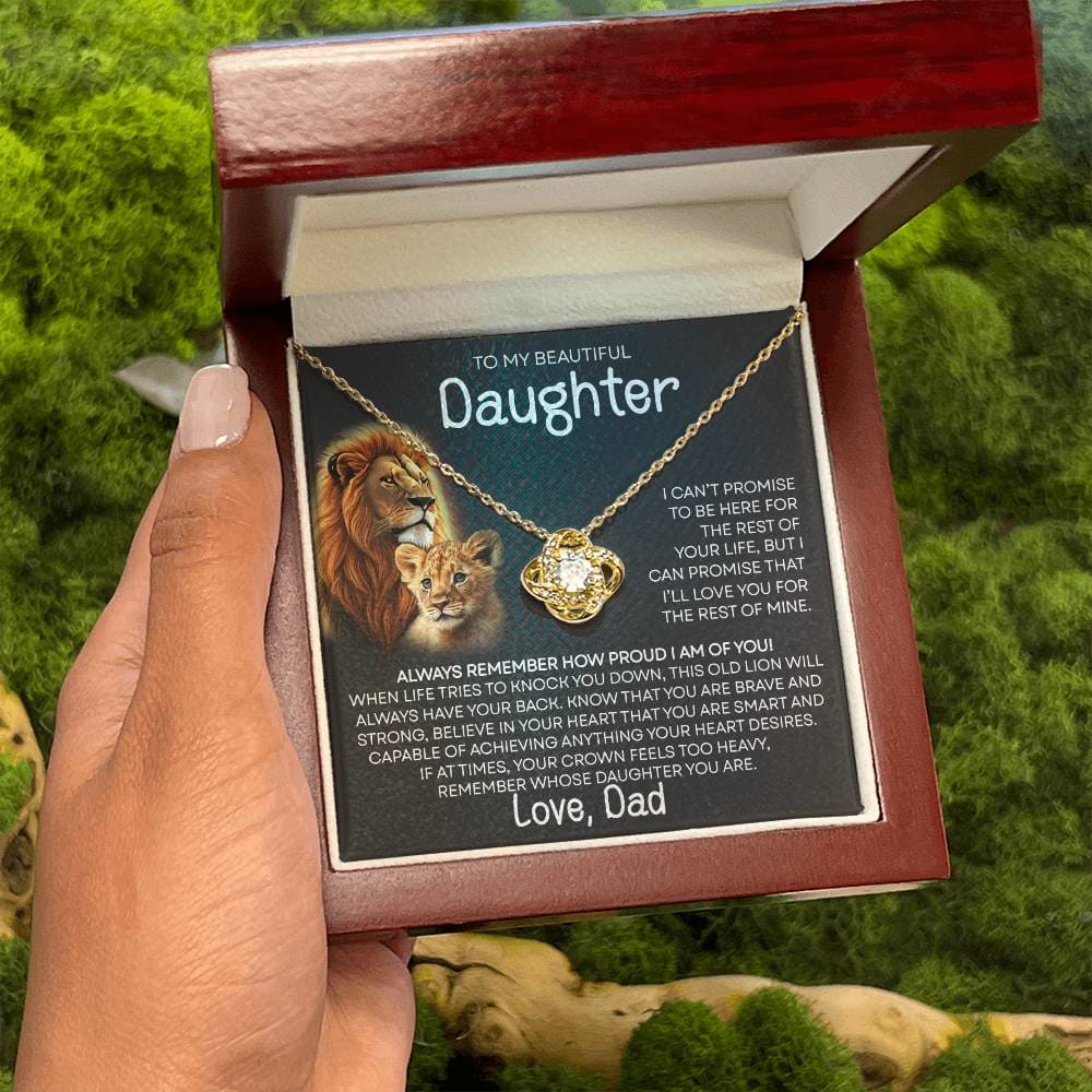 To My Beautiful Daughter - Promise - From Dad - Love Knot Necklace Gifts For Daughter Daughter Gifts Daughter Necklace Daughter Birthday
