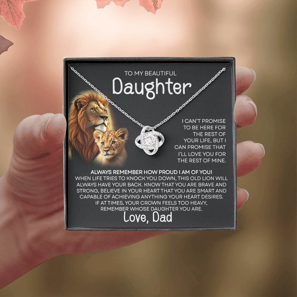 To My Beautiful Daughter - Promise - From Dad - Love Knot Necklace Gifts For Daughter Daughter Gifts Daughter Necklace Daughter Birthday