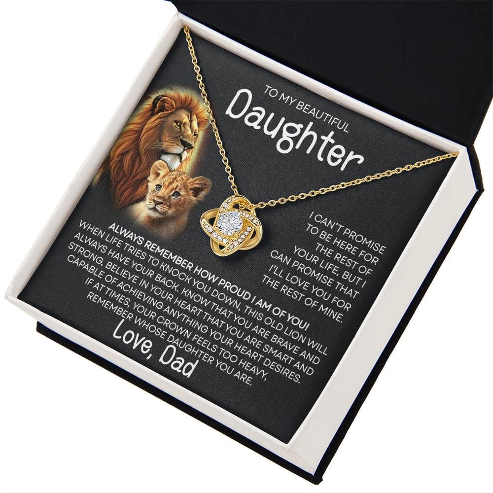 To My Beautiful Daughter - Promise - From Dad - Love Knot Necklace Gifts For Daughter Daughter Gifts Daughter Necklace Daughter Birthday