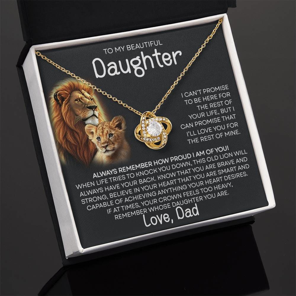 To My Beautiful Daughter - Promise - From Dad - Love Knot Necklace Gifts For Daughter Daughter Gifts Daughter Necklace Daughter Birthday