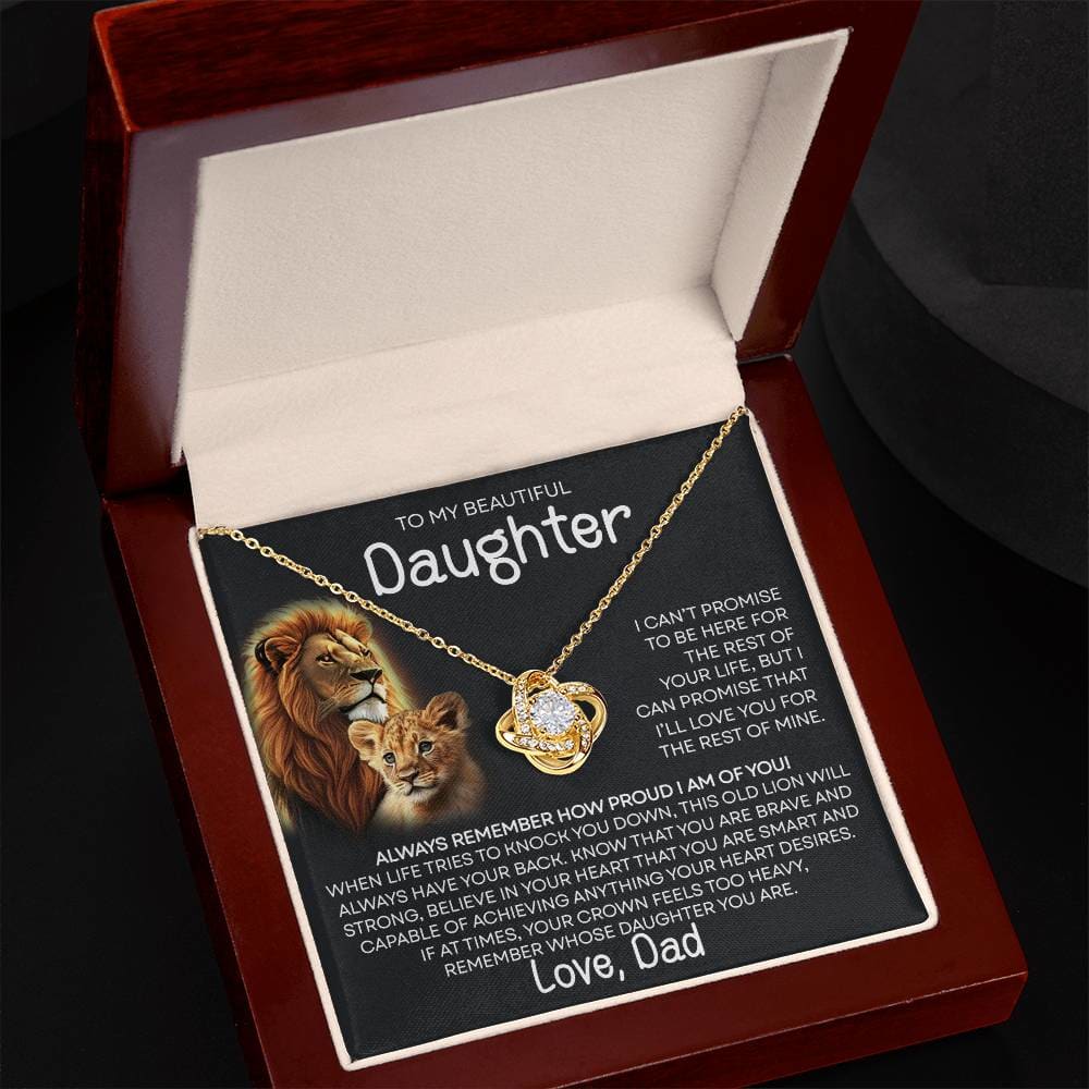 To My Beautiful Daughter - Promise - From Dad - Love Knot Necklace Gifts For Daughter Daughter Gifts Daughter Necklace Daughter Birthday
