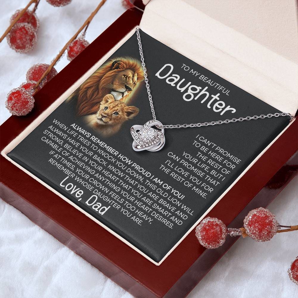 To My Beautiful Daughter - Promise - From Dad - Love Knot Necklace Gifts For Daughter Daughter Gifts Daughter Necklace Daughter Birthday