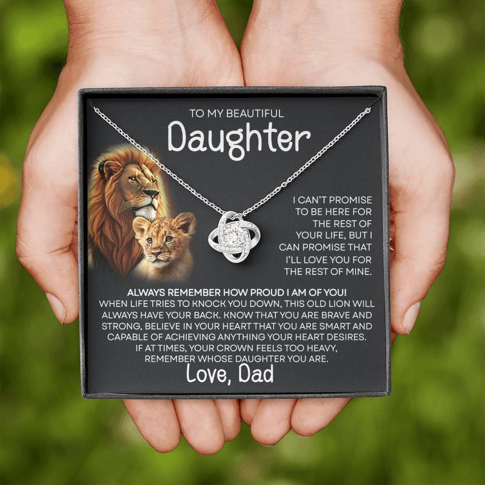 To My Beautiful Daughter - Promise - From Dad - Love Knot Necklace Gifts For Daughter Daughter Gifts Daughter Necklace Daughter Birthday