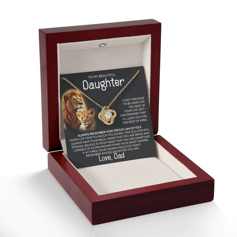 To My Beautiful Daughter - Promise - From Dad - Love Knot Necklace Gifts For Daughter Daughter Gifts Daughter Necklace Daughter Birthday