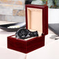 Customizable Engraved Luxury Black Chronograph Watch - with Standard or Luxury Box - Jewelry 10