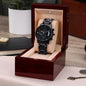 Customizable Engraved Luxury Black Chronograph Watch - with Standard or Luxury Box - Jewelry 13