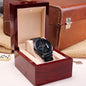 Customizable Engraved Luxury Black Chronograph Watch - with Standard or Luxury Box - Jewelry 12