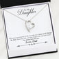 Dad to Daughter be Safe Forever Love Heart Necklace - 14k White Gold Finish - Jewelry 2