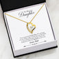Dad to Daughter never Forget Forever Love Heart Necklace - 18k Yellow Gold Finish - Jewelry 3