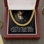 God doesn’t give the Hardest Battles to his Toughest Warrior - Cuban Link Chain Necklace - Cuban Link Chain (14k Gold over Stainless Steel)