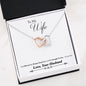 Husband to Wife Broken Road Interlocking Hearts Necklace - Interlocking Heart Insert Template - Jewelry 2