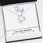 Husband to Wife everything Forever Love Heart Necklace - 14k White Gold Finish - Jewelry 2