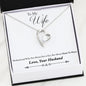 Husband to Wife Heart Forever Love Heart Necklace - 14k White Gold Finish - Jewelry 2