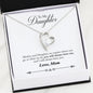 Mom to Daughter always Forever Love Heart Necklace - 14k White Gold Finish - Jewelry 2