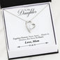 Mom to Daughter together Forever Love Heart Necklace - 14k White Gold Finish - Jewelry 2