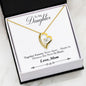 Mom to Daughter together Forever Love Heart Necklace - 18k Yellow Gold Finish - Jewelry 3