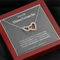 Para Mi Alma Gemela - Gray - Interlocking Hearts Necklace - Mahogany Style Luxury Box - Jewelry 4