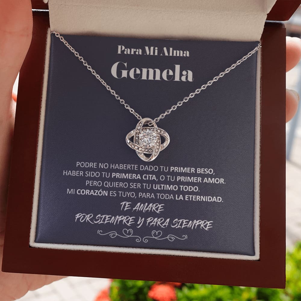 Para Mi Alma Gemela - Ultimo Todo - Love Knot Necklace - Mahogany Style Luxury Box - Jewelry 7