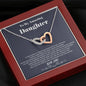 To my Amazing Daughter - from Dad - Hearts as One - Interlocking Hearts Necklace - Mahogany Style Luxury Box - Jewelry 4