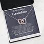 To my Amazing Grandma - from Granddaughter - Hearts as One - Interlocking Hearts Necklace - Jewelry 9