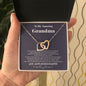 To my Amazing Grandma - from Granddaughter - Hearts as One - Interlocking Hearts Necklace - Jewelry 12