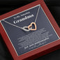 To my Amazing Grandma - from Granddaughter - Hearts as One - Interlocking Hearts Necklace - Mahogany Style Luxury Box - Jewelry 4