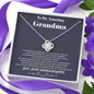 To my Amazing Grandma - from Granddaughter - Hearts as One - Love Knot Necklace - Jewelry 6