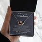 To my Amazing Grandma - from Grandson - Hearts as One - Interlocking Hearts Necklace - Jewelry 13