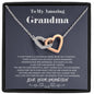 To my Amazing Grandma - from Grandson - Hearts as One - Interlocking Hearts Necklace - Jewelry 6