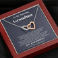 To my Amazing Grandma - from Grandson - Hearts as One - Interlocking Hearts Necklace - Mahogany Style Luxury Box - Jewelry 4