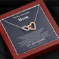 To my Amazing Mom - from Daughter - Hearts as One - Interlocking Hearts Necklace - Mahogany Style Luxury Box - Jewelry 4