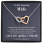 To my Amazing Wife - from Husband - Love for you - Interlocking Hearts Necklace - Jewelry 6