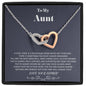 To my Aunt - from Nephew - Golden Heart - Interlocking Hearts Necklace - Jewelry 6