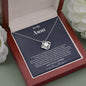 To my Aunt - from Nephew - Golden Heart - Love Knot Necklace - Jewelry 9