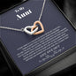 To my Aunt - from Niece - Golden Heart - Interlocking Hearts Necklace - Jewelry 7