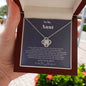 To my Aunt - from Niece - Golden Heart - Love Knot Necklace - Jewelry 8