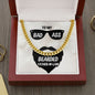 To my Badass Bearded Father-in-law - Cuban Link Chain Necklace - Cuban Link Chain (14k Gold over Stainless Steel) - Jewelry 2