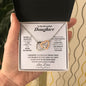 To my Beautiful Daughter - from Dad - Love and Light - Interlocking Hearts Necklace - Jewelry 12