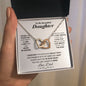 To my Beautiful Daughter - from Dad - Love and Light - Interlocking Hearts Necklace - Jewelry 14