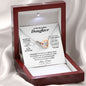 To my Beautiful Daughter - from Dad - Love and Light - Interlocking Hearts Necklace - Jewelry 5