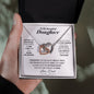 To my Beautiful Daughter - from Dad - Love and Light - Interlocking Hearts Necklace - Jewelry 16