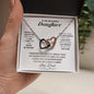 To my Beautiful Daughter - from Dad - Love and Light - Interlocking Hearts Necklace - Standard Box - Jewelry 17