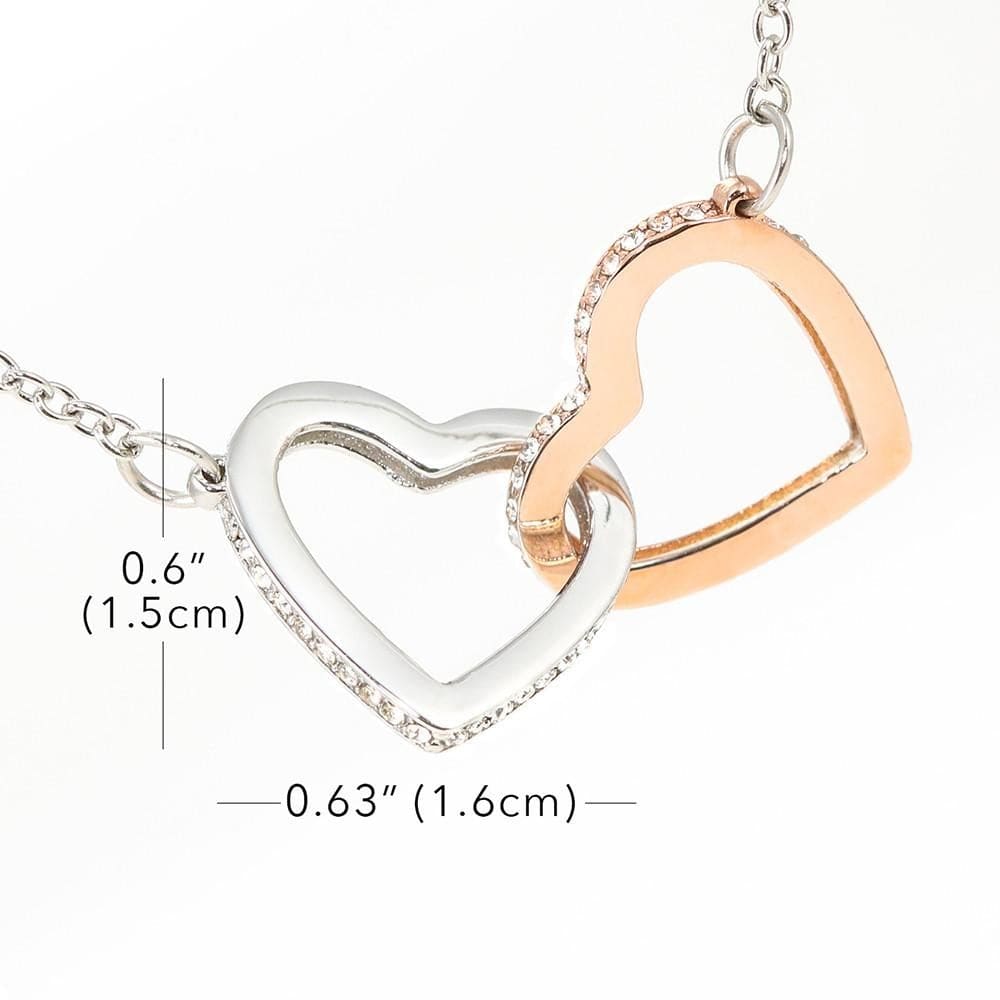 To my Beautiful Daughter - from Mom - Love and Light - Interlocking Hearts Necklace - Jewelry 11