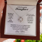 To my Beautiful Daughter - from Mom - Love and Light - Love Knot Necklace - Mahogany Style Luxury Box - Jewelry 7