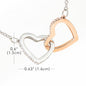 To my Beautiful Wife - Time Stopped - Anniversary Gift - Interlocking Hearts Necklace - Jewelry 11