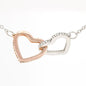 To my Beautiful Wife - Time Stopped - Anniversary Gift - Interlocking Hearts Necklace - Jewelry 8