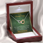 To my Beautiful Wife - Time Stopped - Anniversary Gift - Interlocking Hearts Necklace - Jewelry 5